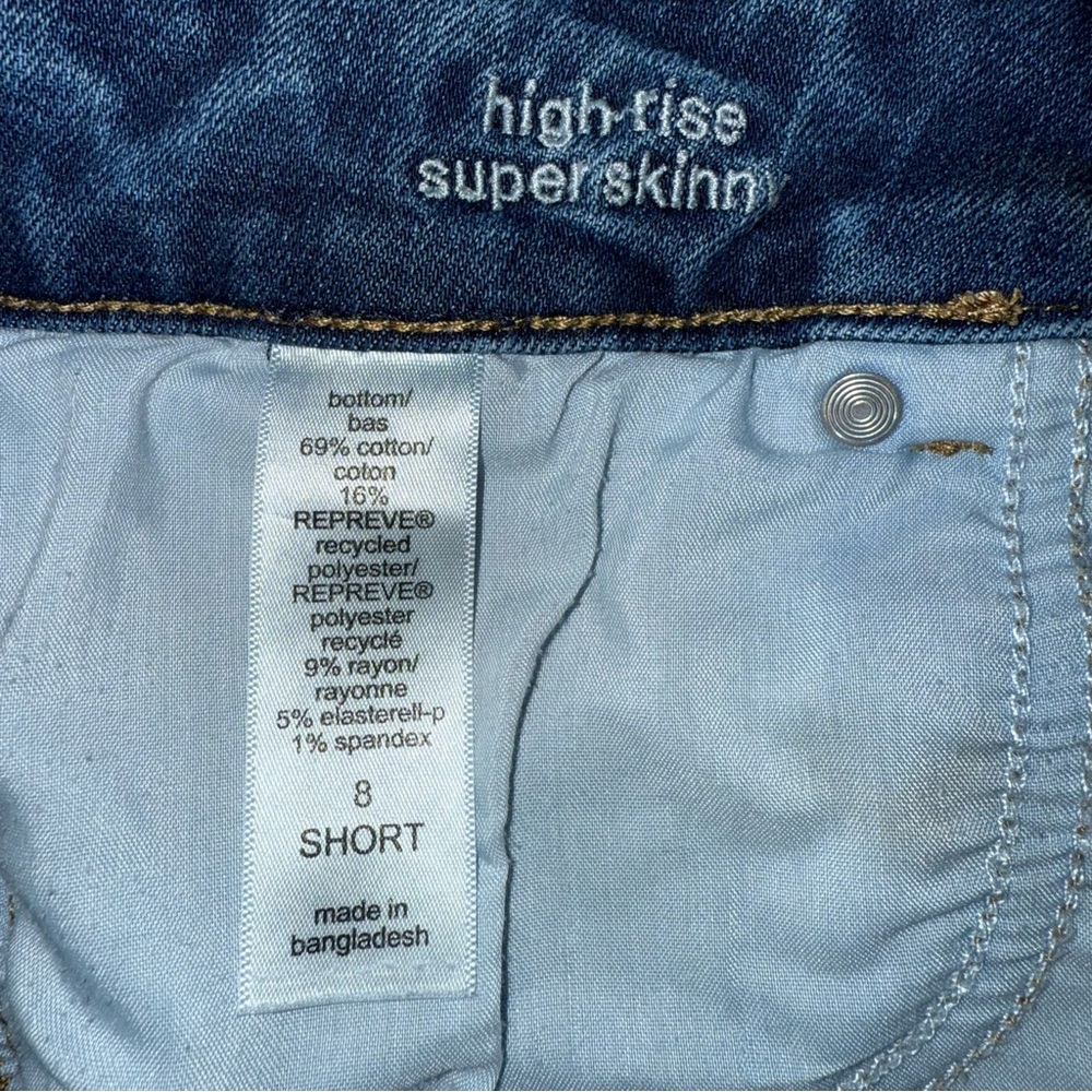 Maurices edgely High Rise super skinny Button-Fly Blue Jeans 8 short - Picture 5 of 9